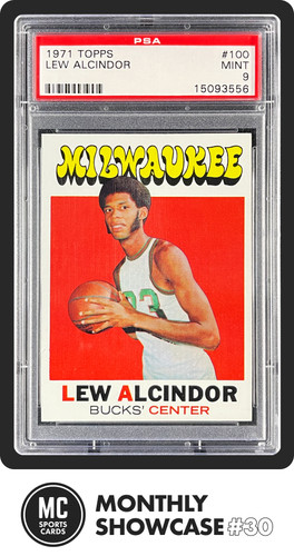 LEW ALCINDOR KAREEM ABDUL-JABBAR PSA 9 1971 TOPPS #100 BUCKS "E" TOP 15% APPEAL