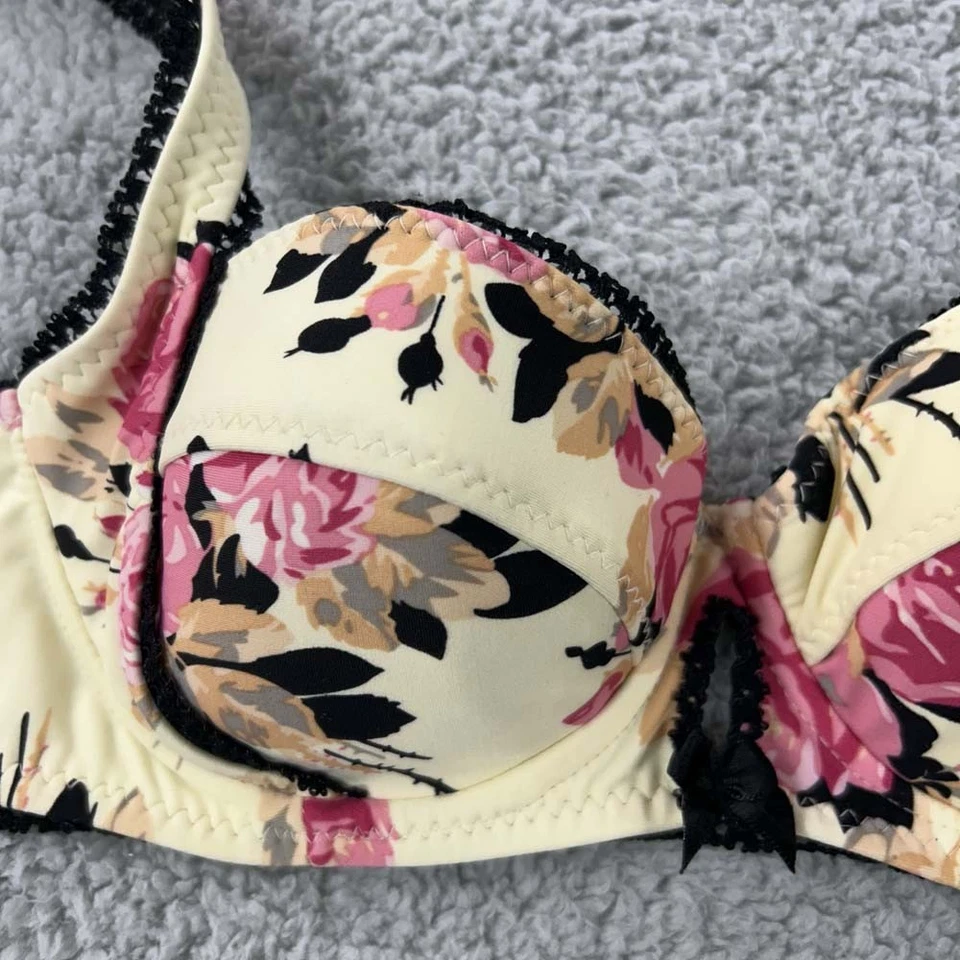 Винтажный Betsey Johnson плавать бикини верхний женщин размер средний Gypsy Roase цветочный - Изображение 2 из 4