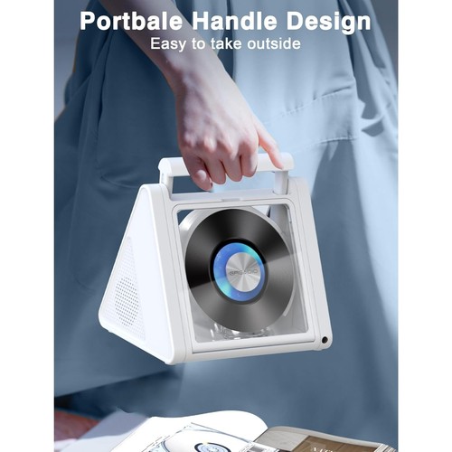 Bluetooth CD Player mit 10W Lautsprecher, Tragbarer CD Player 4000mAh Wiederaufladbar tr - Bild 8 von 9