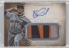 2015 Bowman Inception 40/44 Kyle Crick #IAP-KC Jumbo Patch Auto k4s
