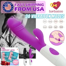 G-Spot Rabbit-Vibrator Dildo Massager Sex Toys For Women Rechargeable Multispeed