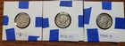 Lot 1938D 1926P 1939D Mercury Dime 90% Silver Low Bid