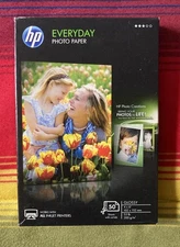 HP Everyday Photo Paper Glossy 4"x 6"~NEW Q8868A 50 Total Sheets