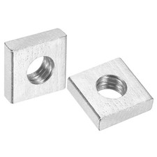 10Pcs M5x9mmx3mm Square Nuts, Carbon Steel Zinc Plated Coarse Thread Nuts