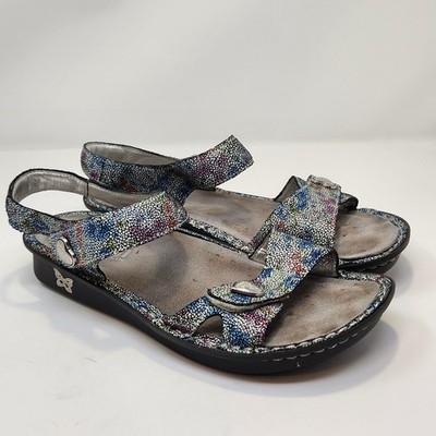 Alegria Vienna Baby Hueies Comfort Sandals Women Size 39 US 9 Mosaic Leather