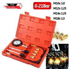 Petrol Engine Cylinder Compression Tester Kit Automotive Kit Adapter M10 To M18