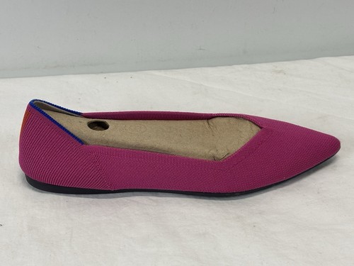 Rothys Womens 8.5 The Point Dragon Fruit Fuchsia Pink Knit Ballet Flats Shoes