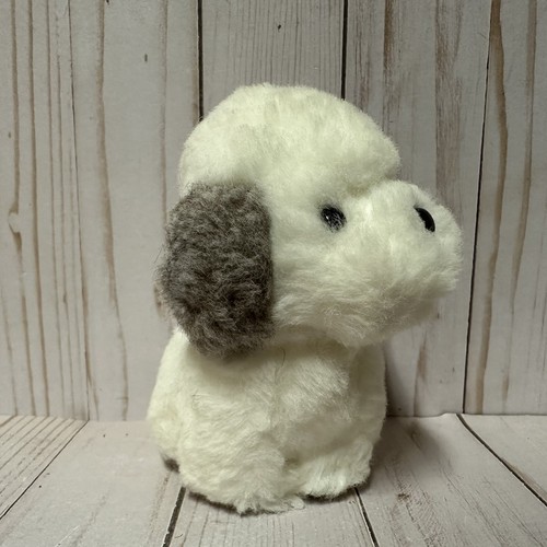 Vintage Umeyoshi Umekichi Dog Plush White Gray Ears Mini 5 Inch Rare 1983 - Picture 2 of 10