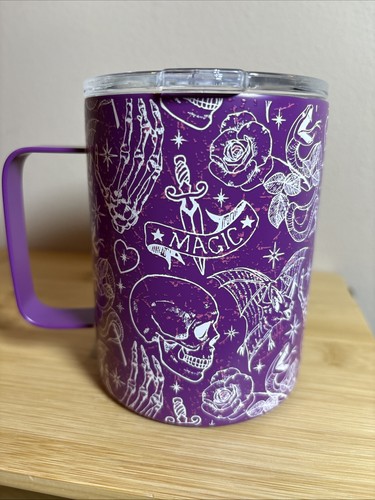 Betsey Johnson Purple Skull Magic Speed Edelstahl Jett Becher 13,5 oz NEU - Bild 3 von 4