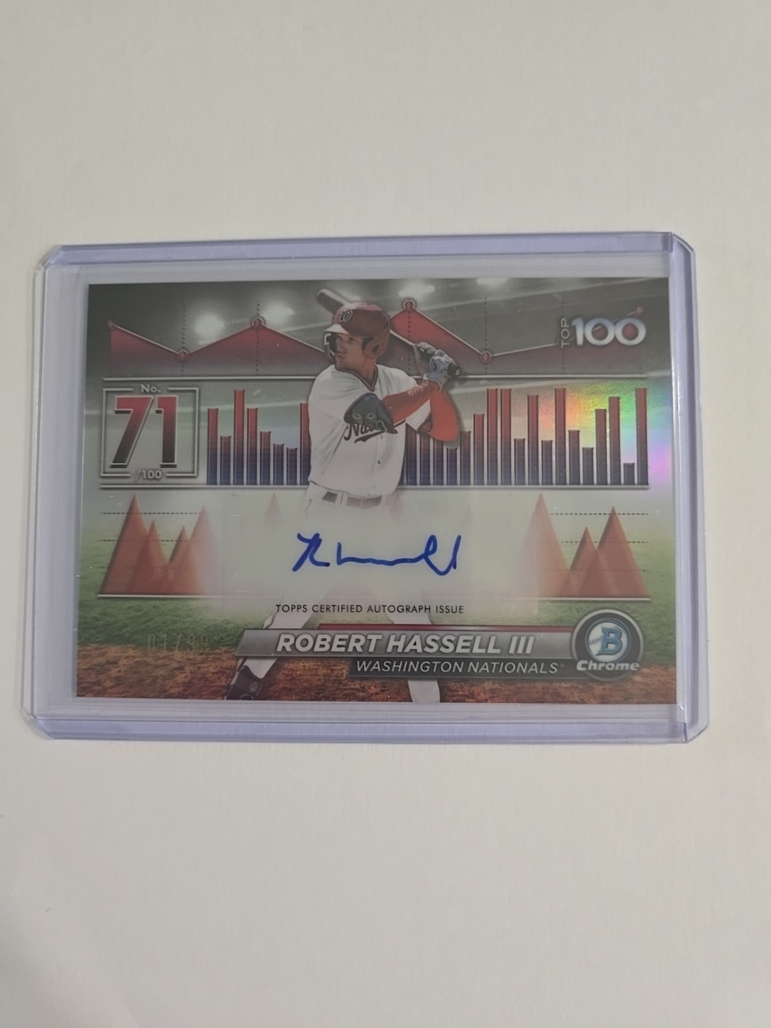 2024 Bowman Scouts Top 100 Autograph Card, Robert Hassell-#1/99