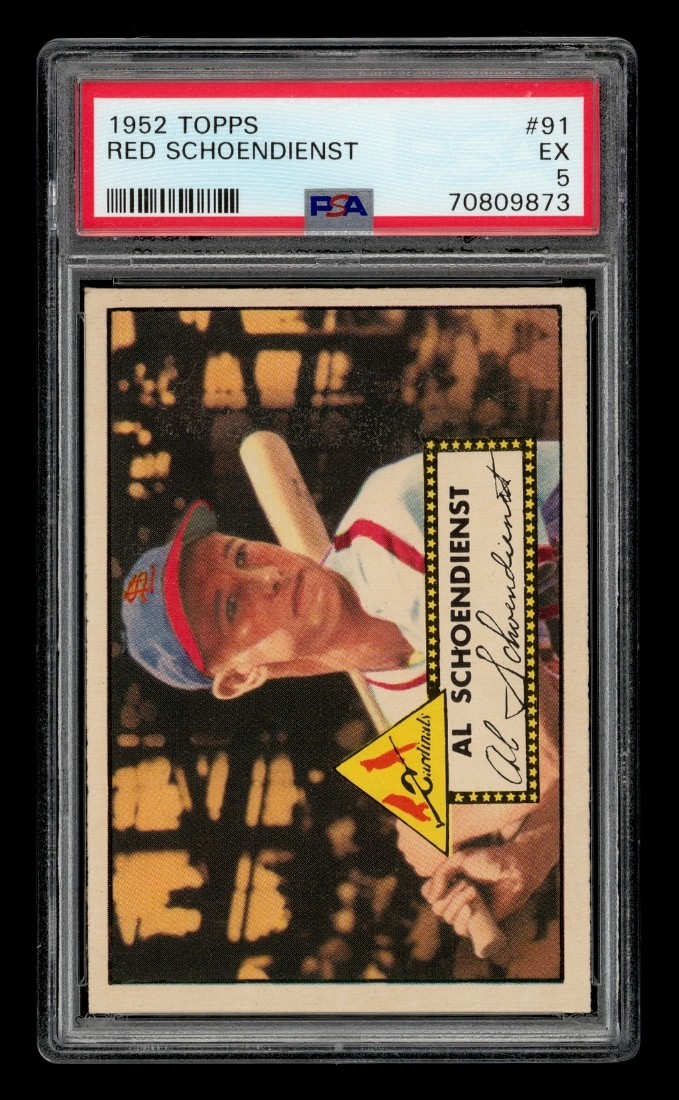 1952 Topps Set-Break # 91 Red Schoendienst PSA 5 EX