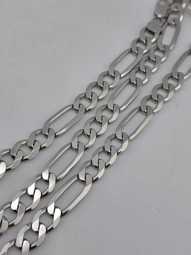 New 925 Sterling Silver Men's Figaro Link Chain Necklace 22" Inch 9.5 MM - 第 8/10 張圖片