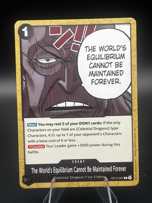 One Piece TCG The World's Equilibrium Cannot Be Maintained... 3rd Anniversary NM