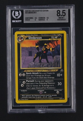 Umbreon (1st Edition) graded BGS 8.5 for sale on eBay
