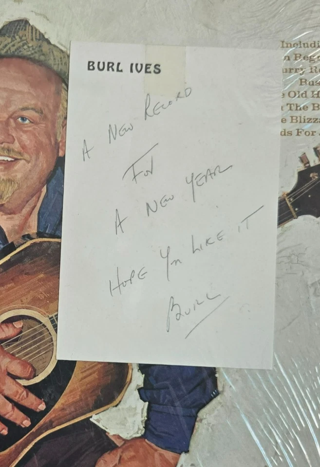 LP BURL IVES -BURL- WITH HANDWRITTEN NOTE - Image 4 of 4