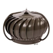 12 In. Galvanized Externally Braced Turbine Head in Weathered Wood