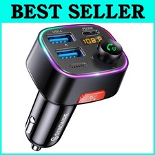 Bluetooth 5.4 Car FM Transmitter 48W PD - HiFi Bass Sound