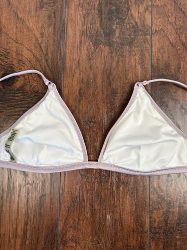 Victoria's Secret PINK Triangle Bikini Top Metallic Lightly Lined Size S Small - Picture 8 of 14