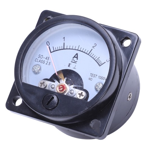AC 0-3A Round Analog Panel Meter Current Measuring Ammeter Black F4N24671 - Picture 4 of 8
