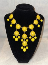 Womens Full Bib Bubble Necklace Yellow New With Out Tags NWOT