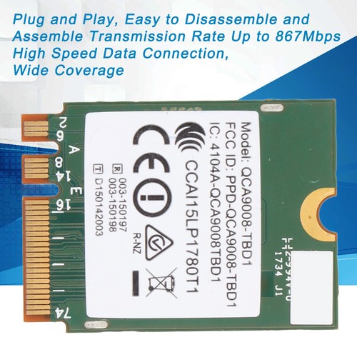 Wireless Net Card 867Mbps M.2 Ngff Wide Coverage 2.4Ghz 5Ghz Wireless Card BUU - Afbeelding 11 van 12