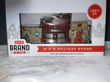 H‑E‑B Brand Shop H‑E‑B Christmas Village Holiday Store Lights up! New In Box
