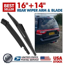 Set Of 16"+14" Durable Rear Wiper Blade&Arm OEM Quality Replacement All Season