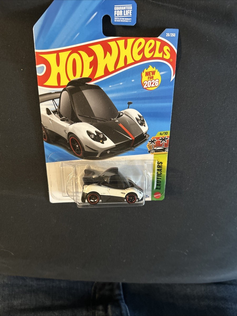 2026 HOT WHEELS PAGANI ZONDA CINQUE EXOTICARS 4/10 WHITE “TOONED