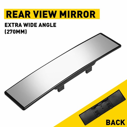 Universal 270MM Wide Convex Interior Clip On Rear View Blue Tint Mirror Plastic - Picture 12 of 14