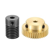 Worm Gear Set 0.5 Module 1:40 Reduction Rate(Gear-3mm Bore, Rod 4mm Bore)