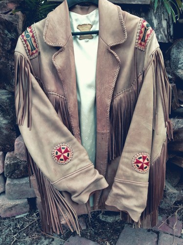 Gamino /Walter Leather Co. Handmade In Mexico Vintage Jacket. Coat Indian XXL - Picture 8 of 24