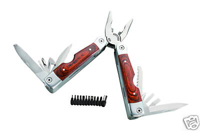 HERBERTZ  - Messer -  Multitool - Säge - Zange - Feile -  Pakkaholz 108500
