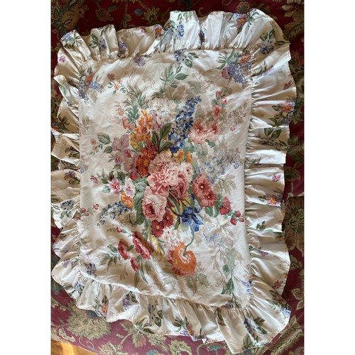 Ralph Lauren Ruffled Pillow Sham Std South Hampton Beach House Floral Cottage