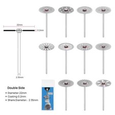 10Pc Dental Saw Diamond Wheel Disc Ultra-thin Double Side Grit Disk Cutting 22mm