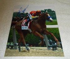 MIKE SMITH JUSTIFY SIGNED 2018 BELMONT STAKES 8x10 HORSE RACING PHOTO CHAMPION