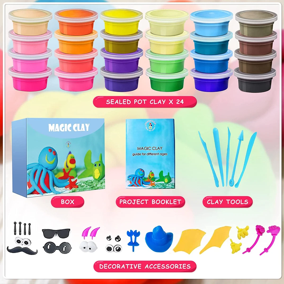 Magic Clay Modeling Clay Kit (NEW) (Essenson)