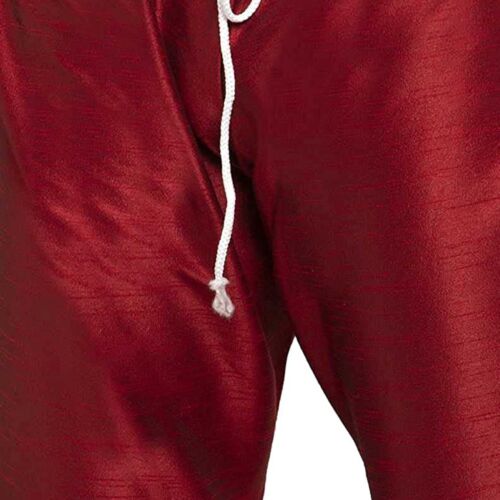Traditional Plain Full Sleeve Silk Kurta Pajama Regular Fit Party Were For Mens - Picture 23 of 66