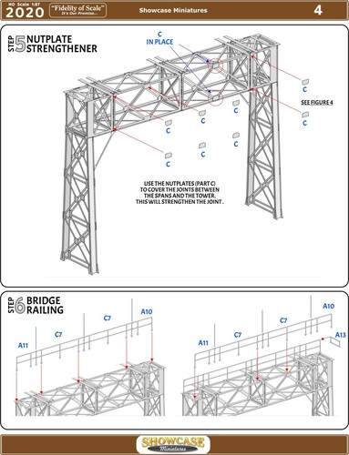 HO Scale Steel Frame Signal Bridge Kit (2020) - Picture 10 of 12