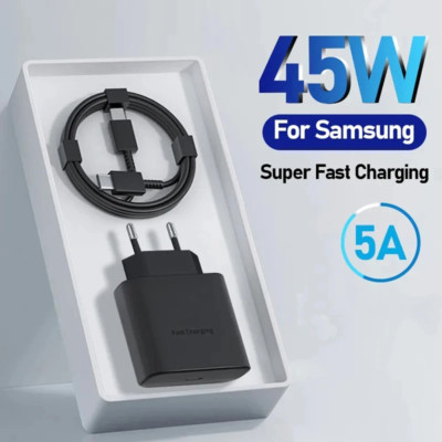 45w USB-C Schnellladegerät Für Samsung S25 S23 S22 Ultra S24+ S23+ Ladekabel