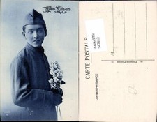 547612,Franz&ouml;sische Armee Soldat Uniform Portrait Rose
