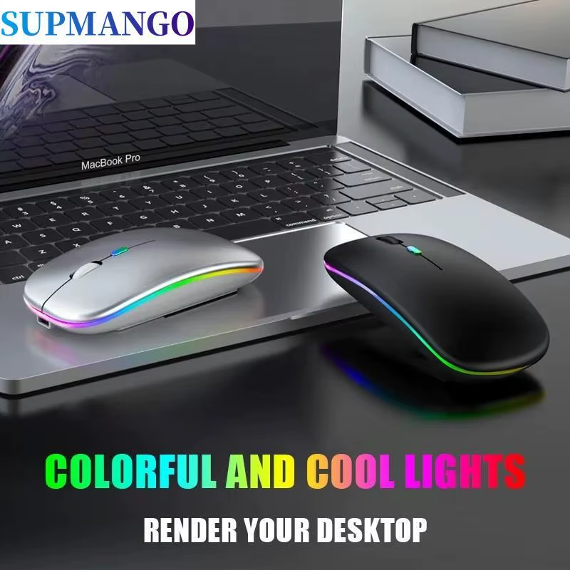 Wireless RGB Gaming Mouse with Backlight and USB Rechargeable Compatibility-image
