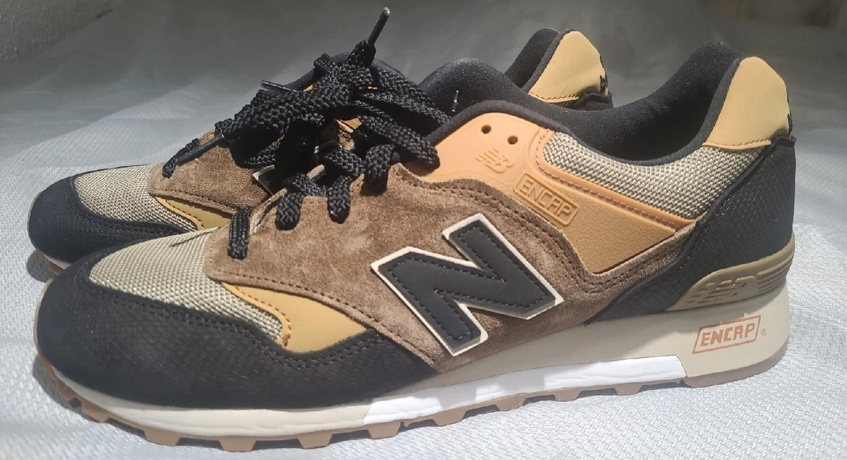 New Balance 577 Shoe Made in England Brown Green Ermine Kelp