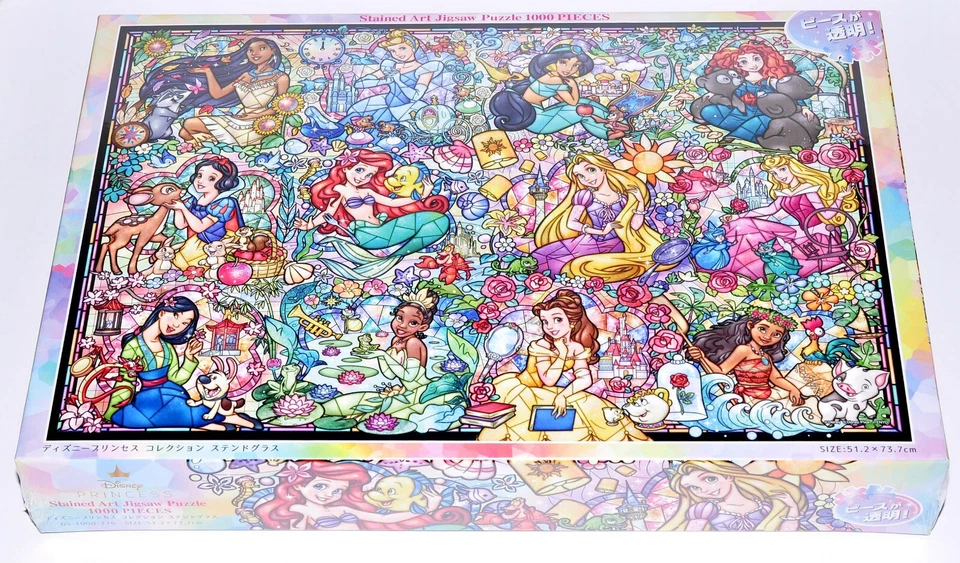 Disney Princess Collection Stained Glass 1000pcs Jigsaw puzzle Tenyo 51.2×73.7cm - Image 3 of 4