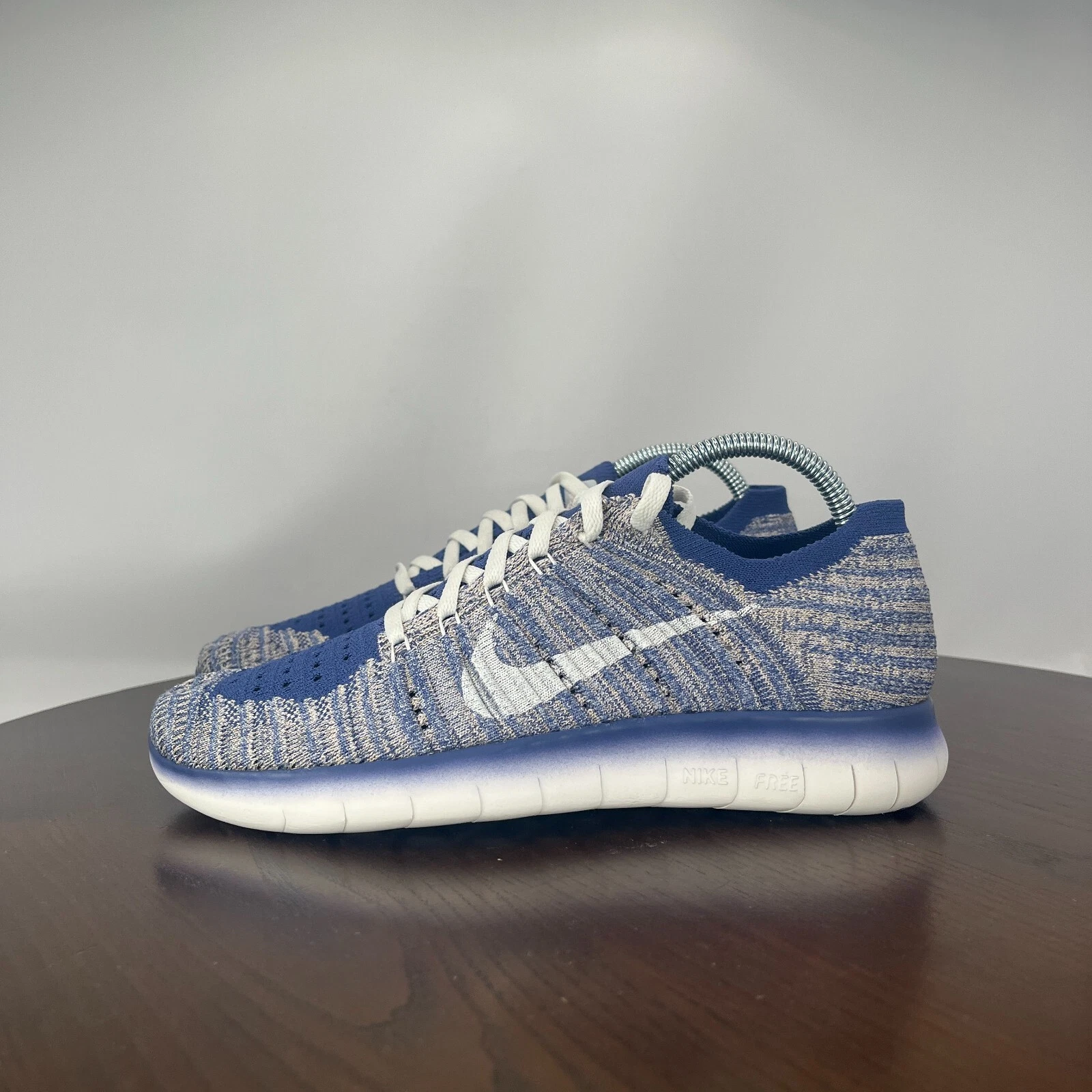 Scarpe Nike Free RN Flyknit Youth 5 viola metallizzato sneakers da corsa 859587 500