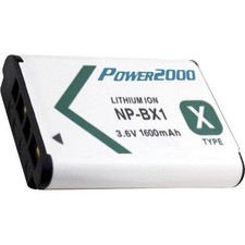 Power2000 NP-BX1 Battery for Sony DSC-RX1R HX50V, HX300, HDR-AS10, AS15