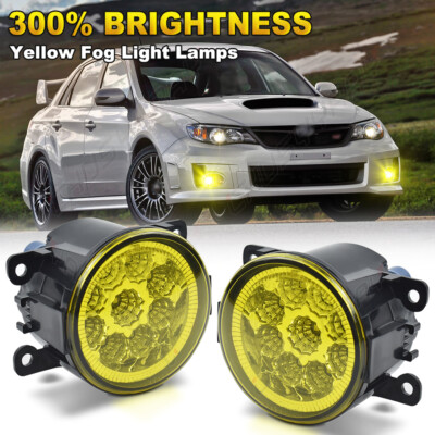 For 16-20 Subaru WRX STI Impreza Outback Golden Yellow Fog Lights