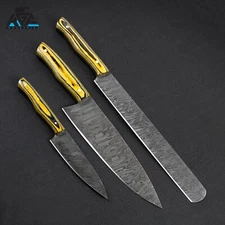 Smokin’ and Grillin’ with Damascus Steel Knives – Set of 3 Made By KGF