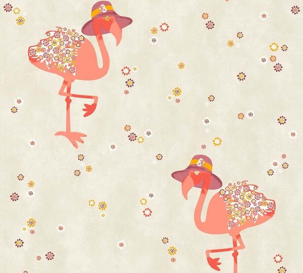 As Living-Walls Cozz Vliestapete Flamingo 0,49€/Meter 36291-2-4A-image
