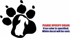 Dachshund Paw Print Graphic Die Cut decal sticker Car Truck Boat Window Wall 9"