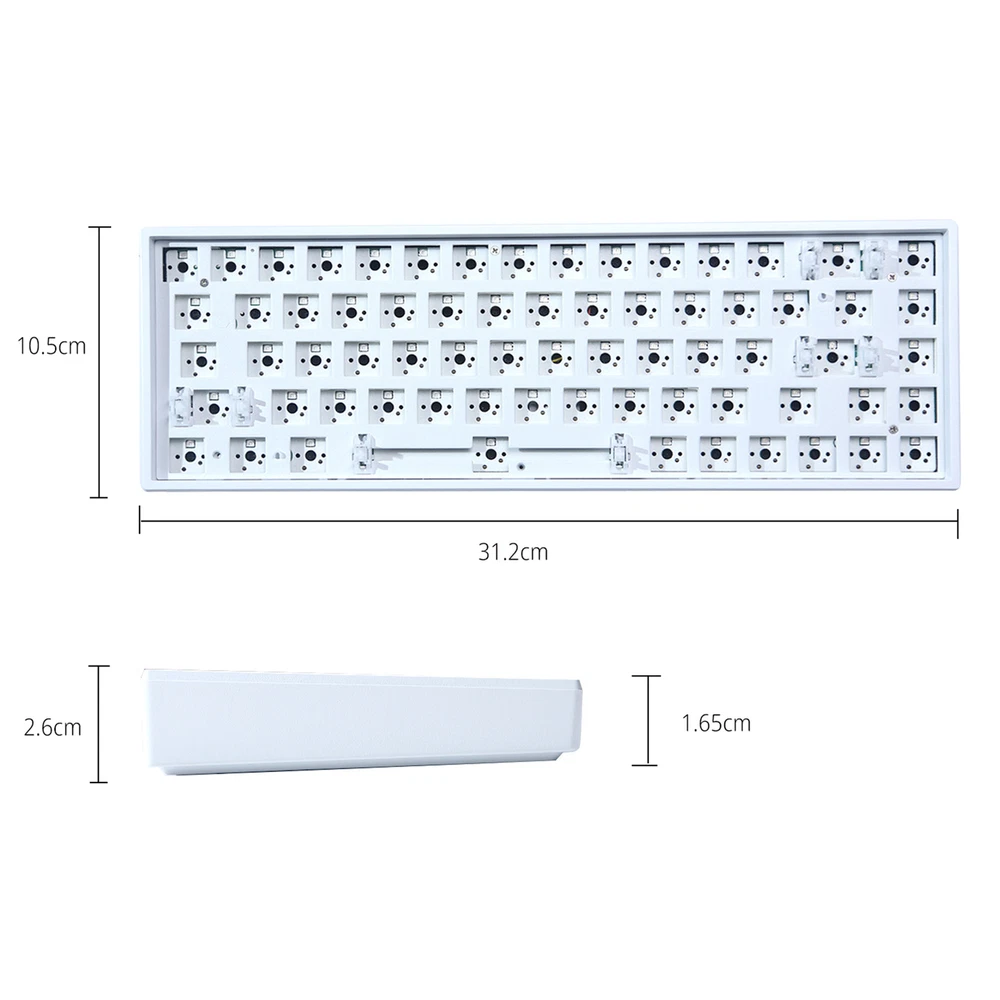 Ergonomic RGB Backlit Programmable Mechanical Office Keyboard Kit